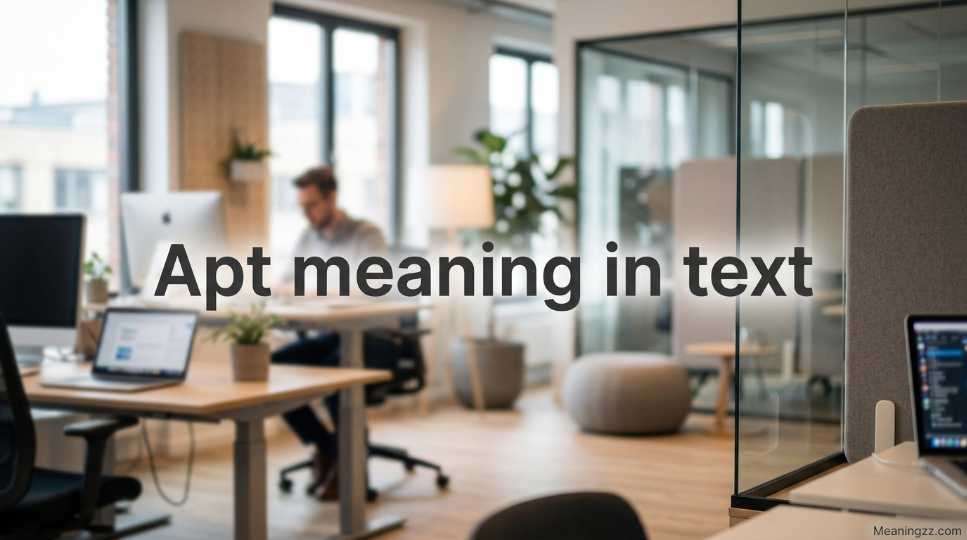 Apt meaning in text