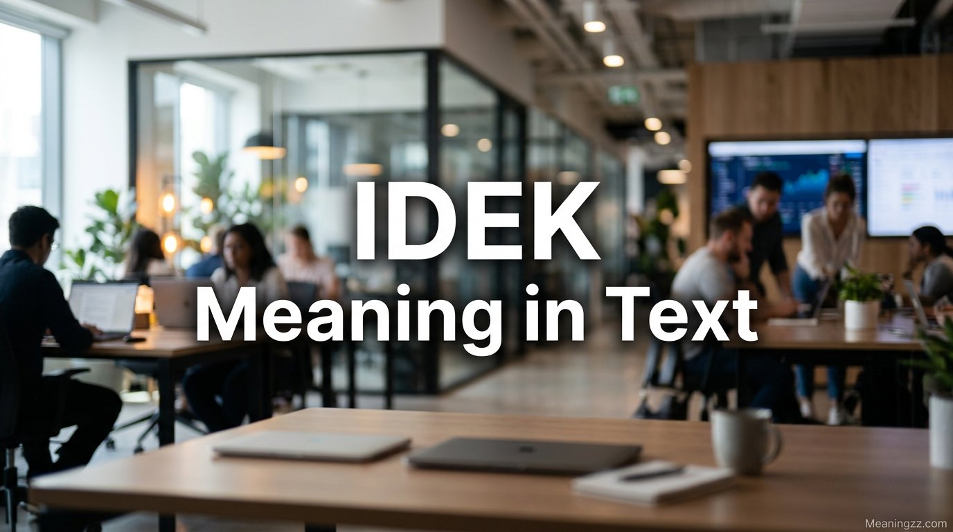 IDEK Meaning in Text